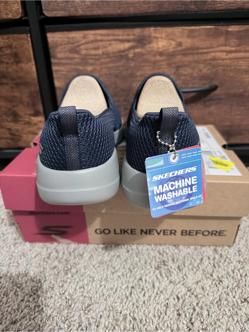 Skechers Navy Slip-On Loafers - Picture 3 of 5